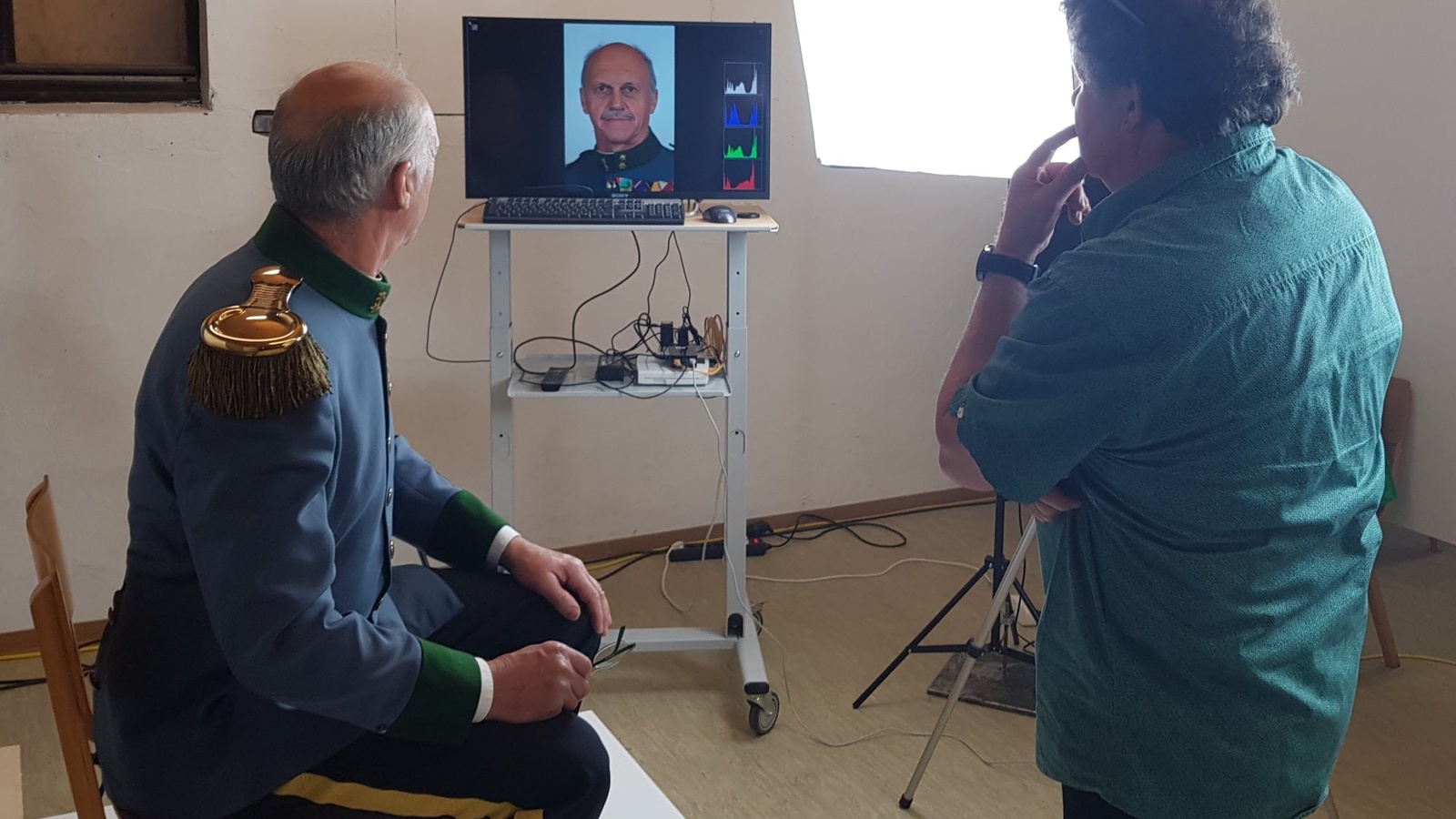 Beim Patrozinium ließen sich viele Dorerinnen und Dorer im „guata Hääs“ fotografieren.