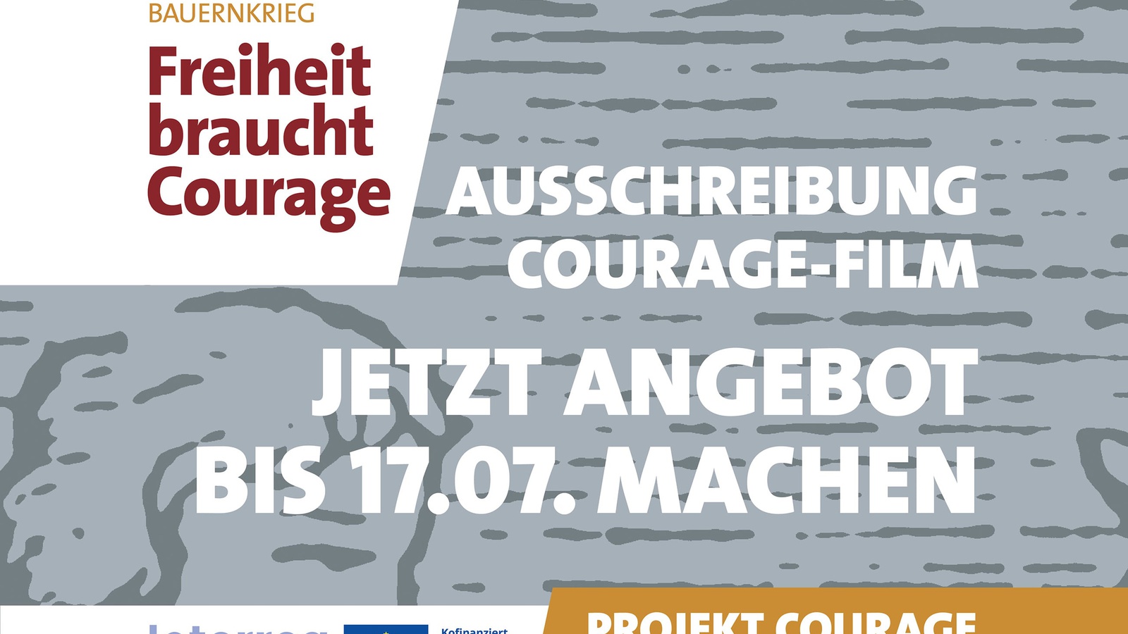 Ausschreibung: Erstellung „COURAGE-Film“ für das Projekt ABH011-COURAGE