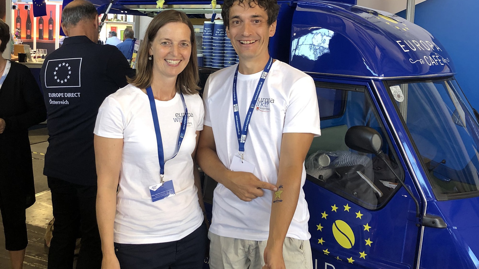 Martha Stüttler-Hartmann, Europe Direct Vorarlberg und Peter Steurer, Regio-V