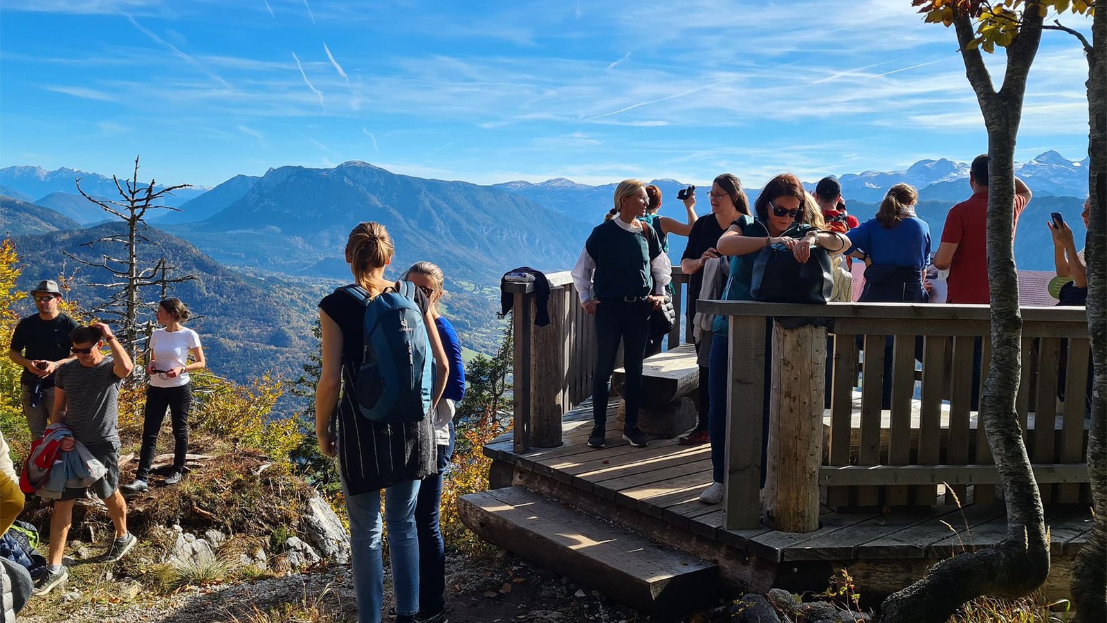 Die LEADER-Jahrestagung startete mit einer Exkursion in die LEADER-Region Inneres Salzkammergut, die viel Raum für persönlichen Austausch bot. Foto: Leaderforum