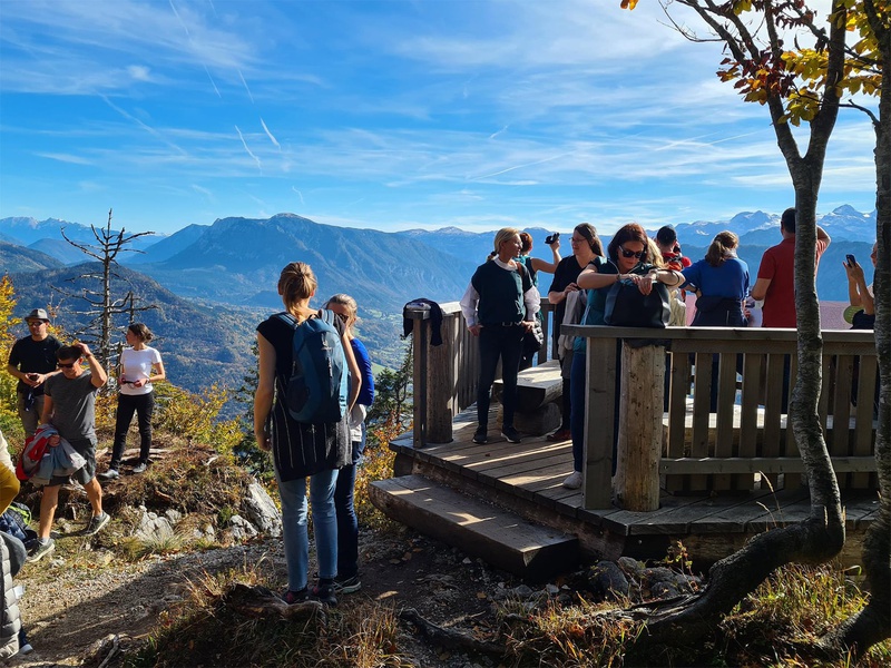 Die LEADER-Jahrestagung startete mit einer Exkursion in die LEADER-Region Inneres Salzkammergut, die viel Raum für persönlichen Austausch bot. Foto: Leaderforum