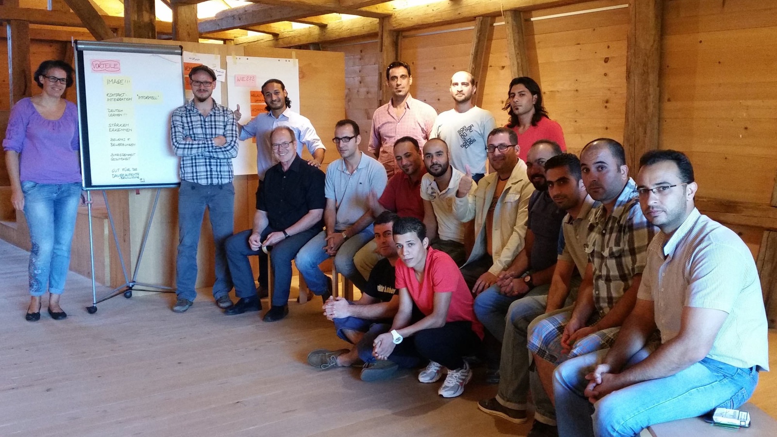 Workshop mit Flüchtlingen in Alberschwende
