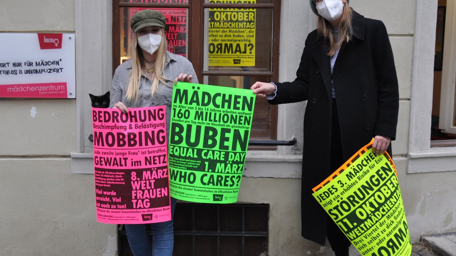 Die Plakatserie ist im Rahmen des Projekt "SHEclaim the streets! Feministisches im öffentlichen Raum" entstanden. Foto: Verein Amazone