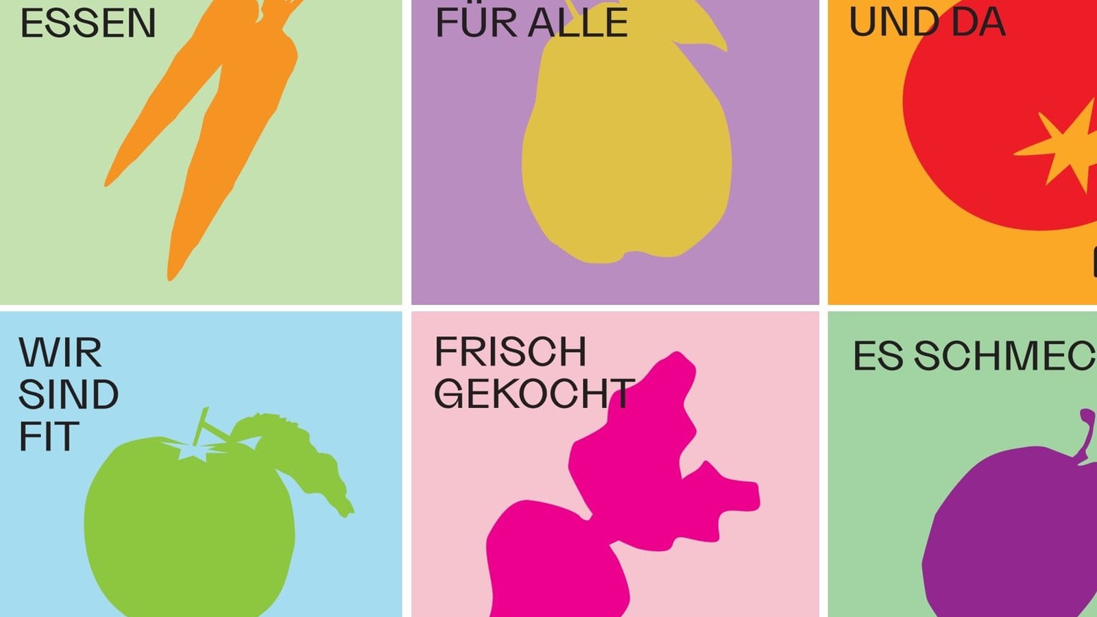 Bunte Tafeln machen die Wertehaltung von LOKAL im Schullokal Doren sichtbar.