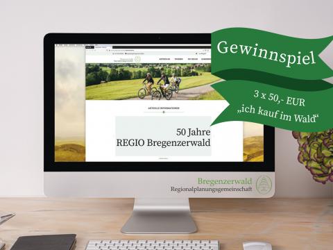 Gewinnspiel 50 Jahre REGIO Bregenzerwald. Die Regio-V gratuliert zum Jubiläum!