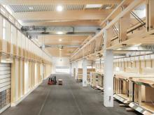Die Zimmerei Tischlerei Kaufmann ist mit ihrer Montagehalle einer von drei Preisträgern des Architekturwettbewerbs Constructive Alps 2020. Foto: Adolf Bereuter für Kaufmann Zimmerei Tischlerei