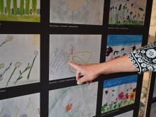Von Schulkindern gemalte Bilder tragen die Botschaft in die Landeshauptstadt, dass vielfältige Wiesen nicht nur schön aussehen, sondern auch einen großen Wert für Tiere wie Insekten haben. Foto: Biosphärenpark Großes Walsertal