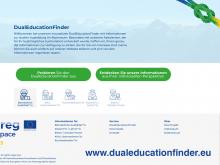 Auf dem DualEducationFinder erhalten Nutzer*innen Antworten auf ausgewählte Fragen rund um die duale Ausbildung, basierend auf umfangreichen Informationen aus allen Alpenländern.
